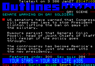 Senate warning on gay soldiers