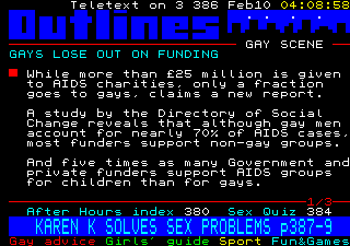 Gays lose out on funding