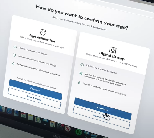 Showing an app verification option.