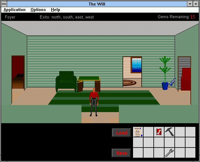 Screenshot of the living room in The Will.