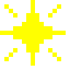 Icon of a star with lines coming out of it.