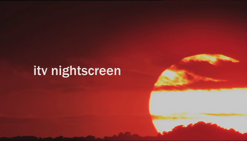 ITV Nightscreen title slide showing the sun setting.