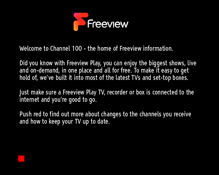 Welcome to Channel 100 - the home of Freeview information.