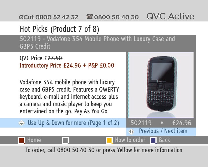 Hot Pick: Vodafone 354 with case and credit.