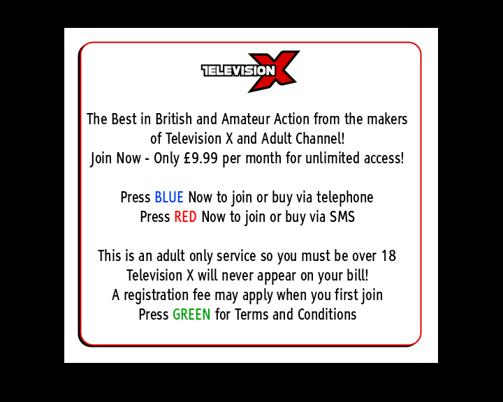 TVX introduction screen.